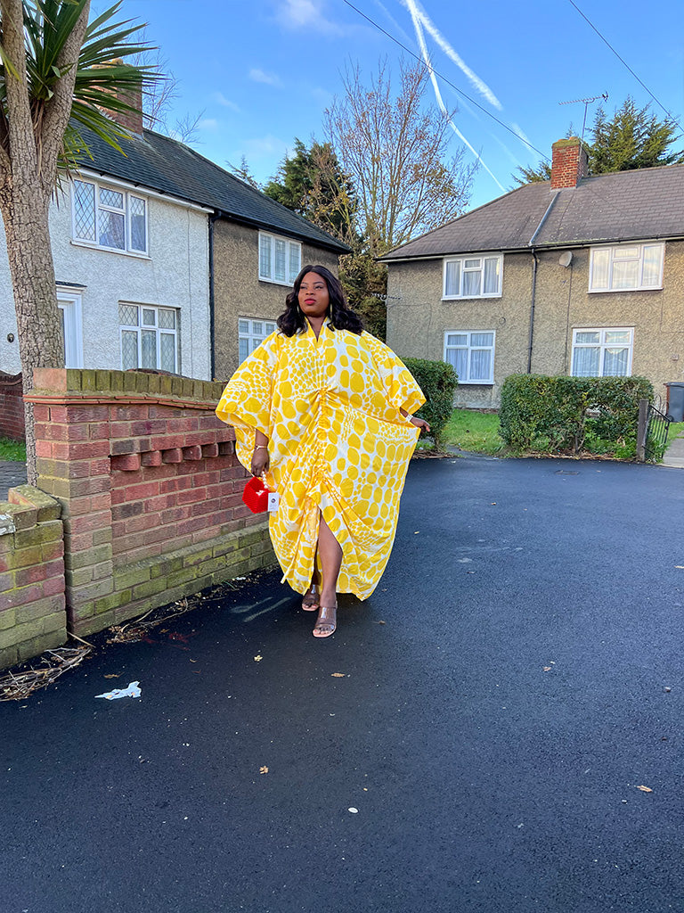 Yellow Kaftan Maxi Dress