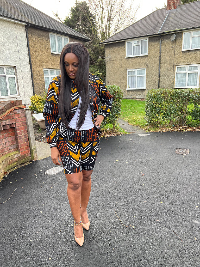 Black Ankara Shorts