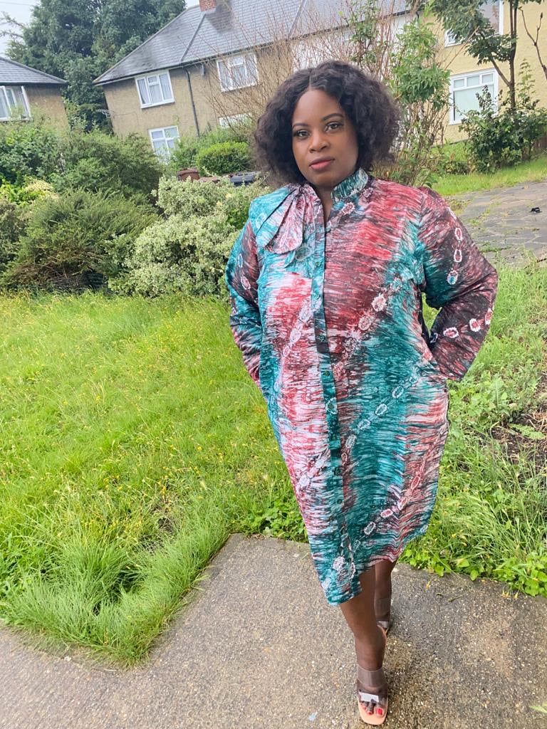Adire Shirt Dress