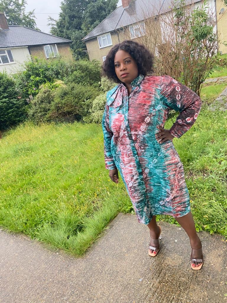 Adire Shirt Dress
