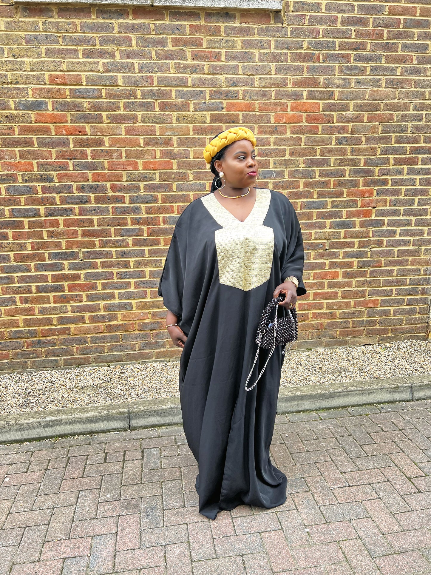 Damask mix kaftan