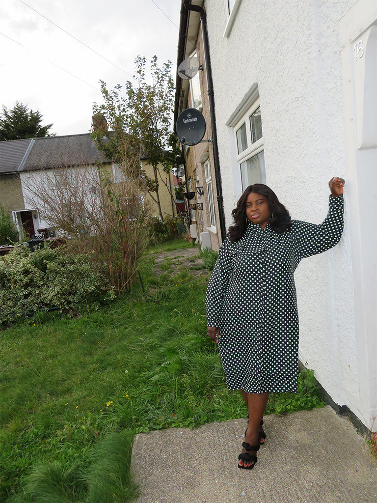 Minty Pokadot Dress.