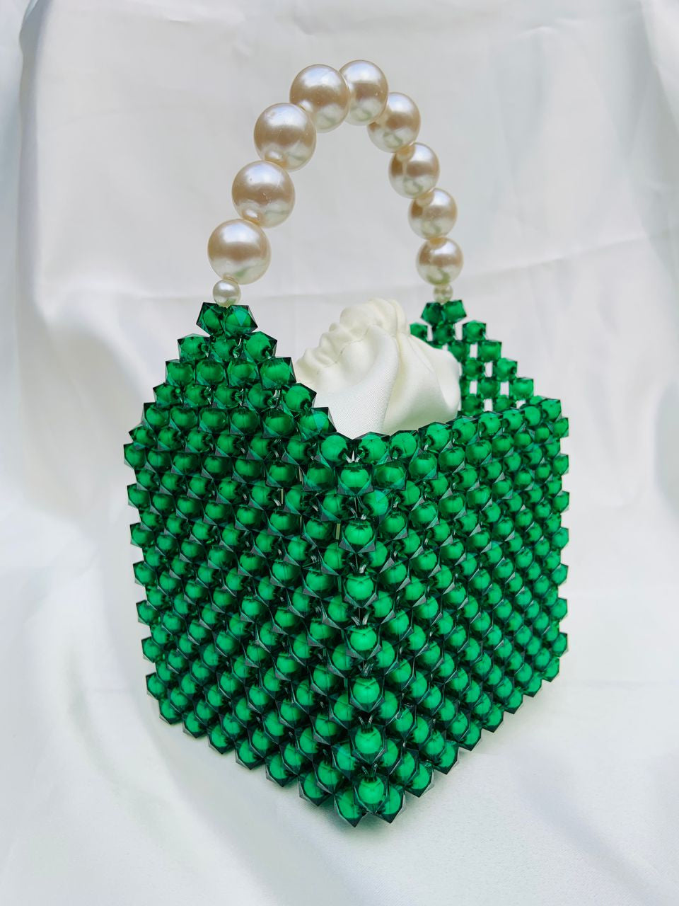 Pretty Green Beads Bag