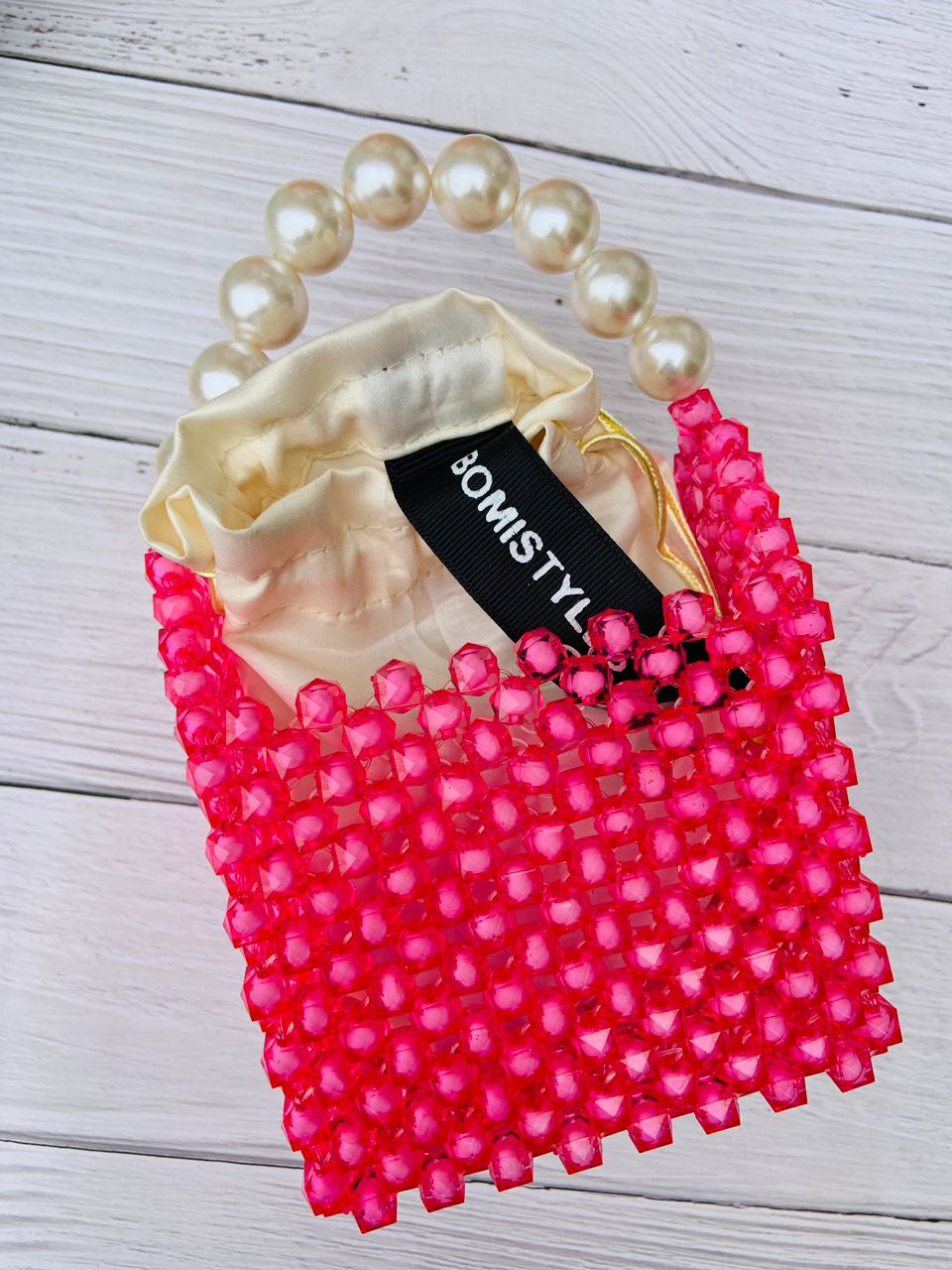Sweet Pink Beads Bag